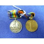 A pair of W.W.1 medals, awarded to TS-9851 Dvr. S. Brown. A.S.C., comprising British War and Victory