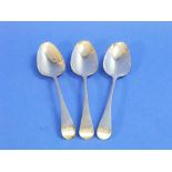 A set of three George III silver Serving Spoons, by George Smith & William Fearn, hallmarked London,
