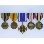 American Military medals, five examples, comprising South West Asia Service medal, Iraq Campaign