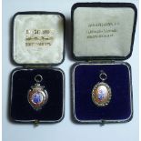 Three Bournemouth Football Association Medals; 1920's and 1930's, silver and enamel, all cased,