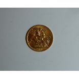 Elizabeth II gold Sovereign, dated 1968.
