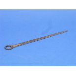 A George IV silver Meat Skewer, hallmarked London, 1820, makers mark IH, of traditional form with