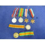 A pair of W.W.1 medals, awarded to Lieut. P. T. Campbell, comprising British War and Victory medals,