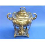 A 19thC Old Sheffield Plate Urn or Samovar, of classical form, with two eagle head handles, the