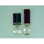 A pair of medals, awarded to A. G. B. Carpenter, R.A.S.C., comprising a General Service medal, one