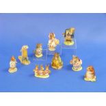 Beswick pottery Beatrix Potter figures, nine characters, including Sir Issac Newton, Samuel