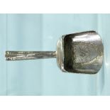 A George III silver Caddy Spoon, makers mark IT, hallmarked Birmingham, 1801, of shovel shape, the