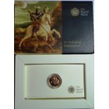 Queen Elizabeth II gold 'Bullion' Half Sovereign, dated 2009, boxed.