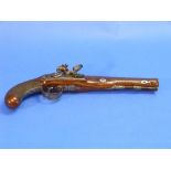 An English officers pistol flintlock, by Nicholson, London, probably Isaac Nicholson, 1801-1804,