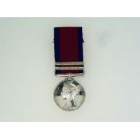 A Military General Service medal, 1793-1814, with two clasps, Guadaloupe and Martinique, to "John