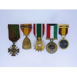 Spanish Civil War Campaign medal, 1936, together with four other medals, including Saudi Arabian