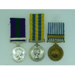 A group of three medals, awarded to 3501455 Act. Cpl. / Cpl. B. C. Beavan. R.A.F., comprising