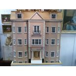 A modern 19thC-style hand-built large and grand Dolls House, five stories in total, including