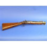 An early 19thC Irish Blunderbuss, with sprung bayonet, circa 1803, by William Rumbold of Dublin,