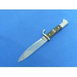 A Hitler Youth Dagger, with RZM mark for 1939, grip damaged, the knife later chrome plated, 9½in (