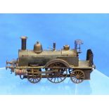 A rare 3-inch gauge live steam model 2-2-2 locomotive, 'Thunderer', circa 1880, probably French,