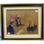 Elizabeth Cook (British, b.1948), 'Emma Bunton - Court 19 - High Court - 9.2.200 - Aprillia v. Spice