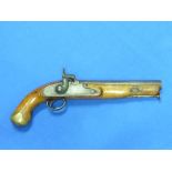 A 19thC 10-bore percussion Pistol, of the type favoured by merchant ship captains, with 9in