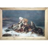 After Richard Ansdell (British, 1815-1885) Lost in the Storm oil on canvas, bears a signature "R