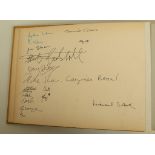 VISITOR'S BOOK - Signed by: Henry Moore, Angus Ogilvy, Nancy Balfour, Roy Strong, Peter Gill, John