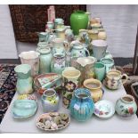 A large quantity of 1930's and later Radford of Burslem pottery, hand-thrown matt glazed painted