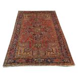 An early to mid 20th Century Persian Heriz carpet, North West Iran, 3.30m x 2.40m, condition