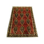 A Persian Afshar rug, South Iran, 2.05m x 1.35m, condition rating A.