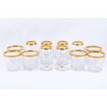 A set of six high quality 20th Century Bohemian crystal cut glass brandy glasses and matching six