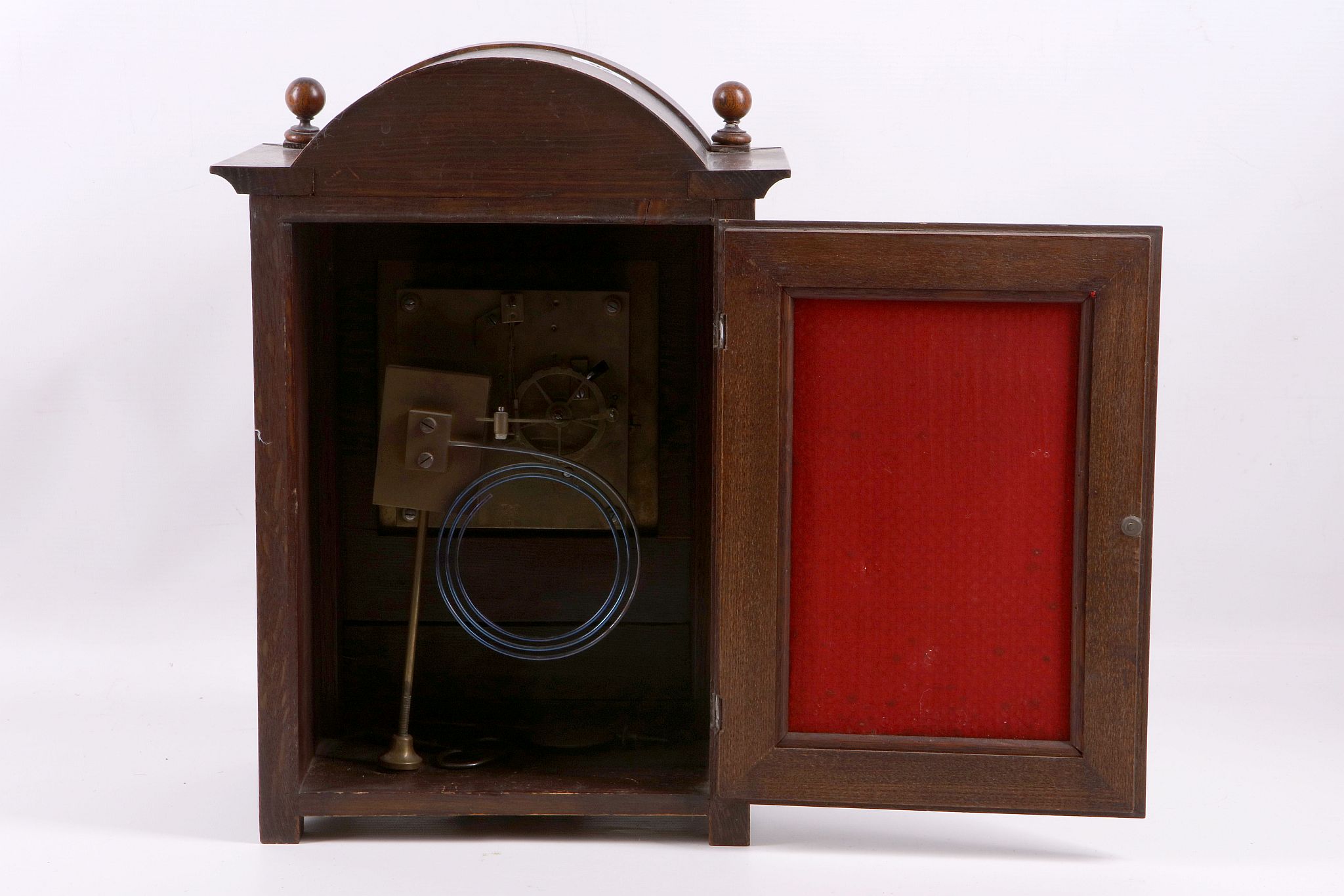 A late 19th century oak and gilt brass mounted mantel clock, the movement stamped for Winterhalder - Image 2 of 2