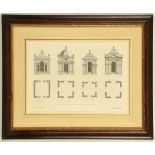 Jacob Gibbs 1682-1754, a good set of architectural engravings of elevations, plans and details,