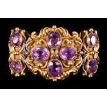 An early Victorian gold and amethyst brooch / clasp c.1835. Total approx. weight: 19g.