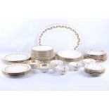 Abbeydale bone china part dinner service, together with Crown Staffordshire dinner plates in 'Golden