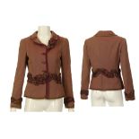 MOSCHINO CHEAP AND CHIC BLAZER, with ribbon detail to waist and cuffs, UK size 8