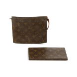 LOUIS VUITTON DOCUMENT HOLDER, date code for 1981, 19.5cm long, together with a Louis Vuitton zipped