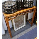 An antique Chinese hardwood side table, 97 x 38cm.