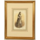 Sir Matthew Digby Wyatt 1820-1877. 'A Neopolitan Woman'. Watercolour and pencil. Inscribed verso,