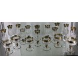 A collection of French St Louis style table glassware.