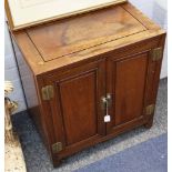 A small Chinese hardwood two door side cabinet.