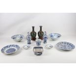 A collection of Oriental  porcelain and vases, 19th century and later, to include various Chinese
