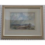 W. F. Johnson, a 20th Century pastoral watercolour, signed to lower right, mounted, glazed and