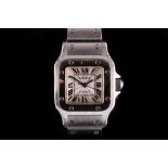 LADIES CARTIER SANTOS GALBEE. A ladies c.2003, stainless steel Cartier Santos Galbee automatic