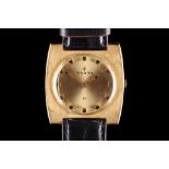 GENTS 'INVICTA' DRESS WATCH. A gents vintage 18ct gold cased 'Invicta' super slim dress watch,