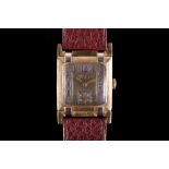 GENTS VINTAGE WYLER WRISTWATCH. A gents vintage 14ct gold cased 'Wyler' dress watch, with Silver and