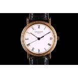 GENTS PATEK PHILIPPE CALTRAVA WRISTWATCH. A gents 18ct gold cased Patek Philippe Caltrava dress