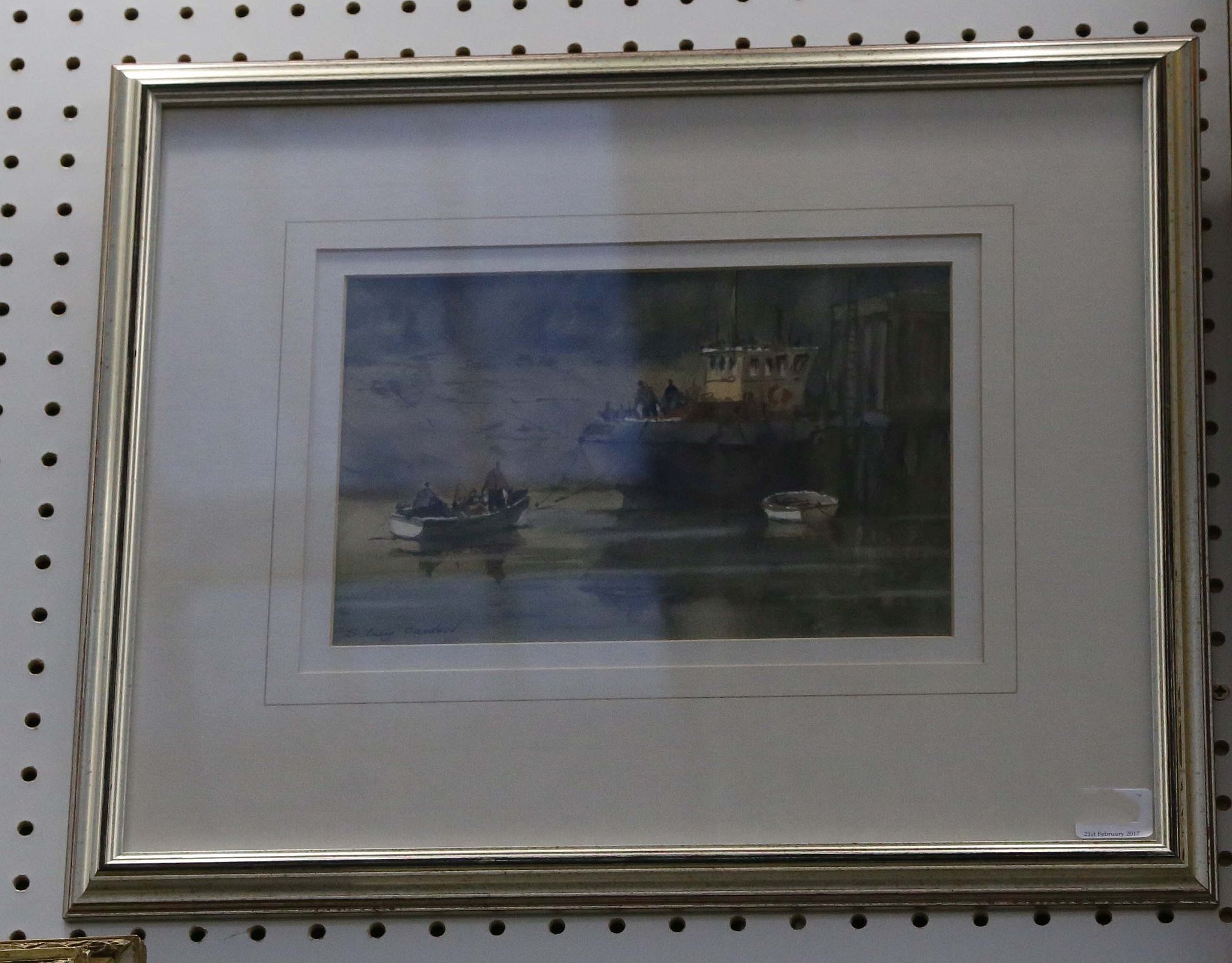 Sidney Cardem R.S.M.A. Untitled, mid 20th Century watercolour of fishing boats, signed bottom