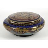 A Royal Lancastrian (Pilkington) lustre bowl and lid, vine decoration around side of bowl, ....