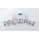 An interesting collection of porcelain, to include blue and white tea services by 'Melba' and '