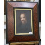 An oil painting portrait of Dante Gabriel Rossetti, English poet and painter, he was the co