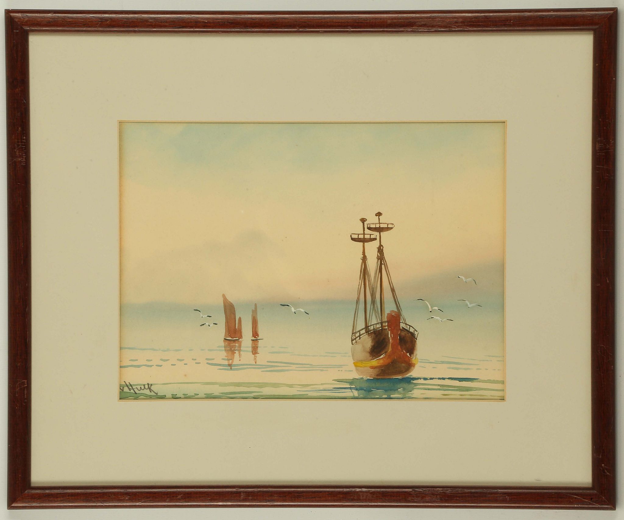 An interesting selection of watercolour works: Caleb Robert Stanley 1790-1868. 'River Landscape' - Bild 6 aus 11