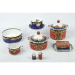 GIANNI VERSACE LE ROI SOLEIL DINNER SERVICE, to include two lidded tureens, fruit bowl, plate warmer